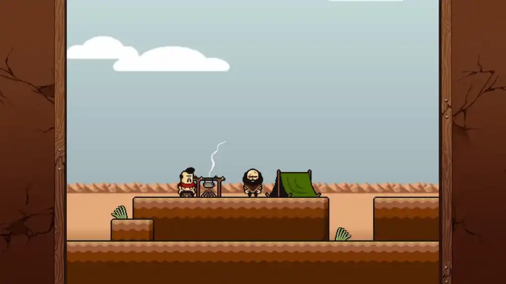 Brad en un campamento en LISA The Painful