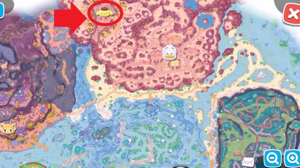 Hello Kitty Island Adventure - Cómo encontrar la ubicación de Pompompurin