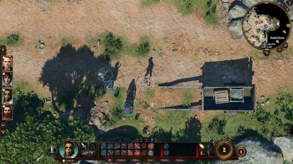 Vista superior de Baldur's Gate 3