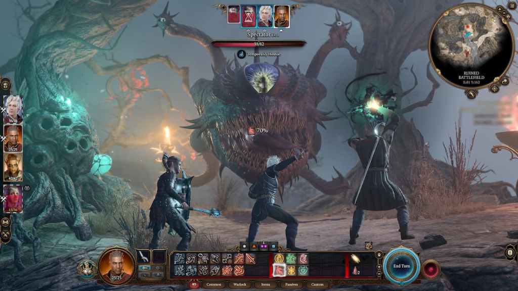 Mejor hazaña para Warlock en el nivel 4 en el combate de Baldur's Gate 3 (BG3)