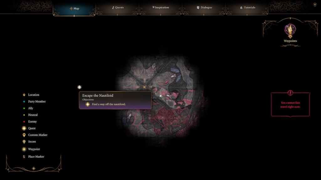 ¿Puedes desactivar los marcadores de búsqueda en Baldur's Gate 3 (BG3)? mapa