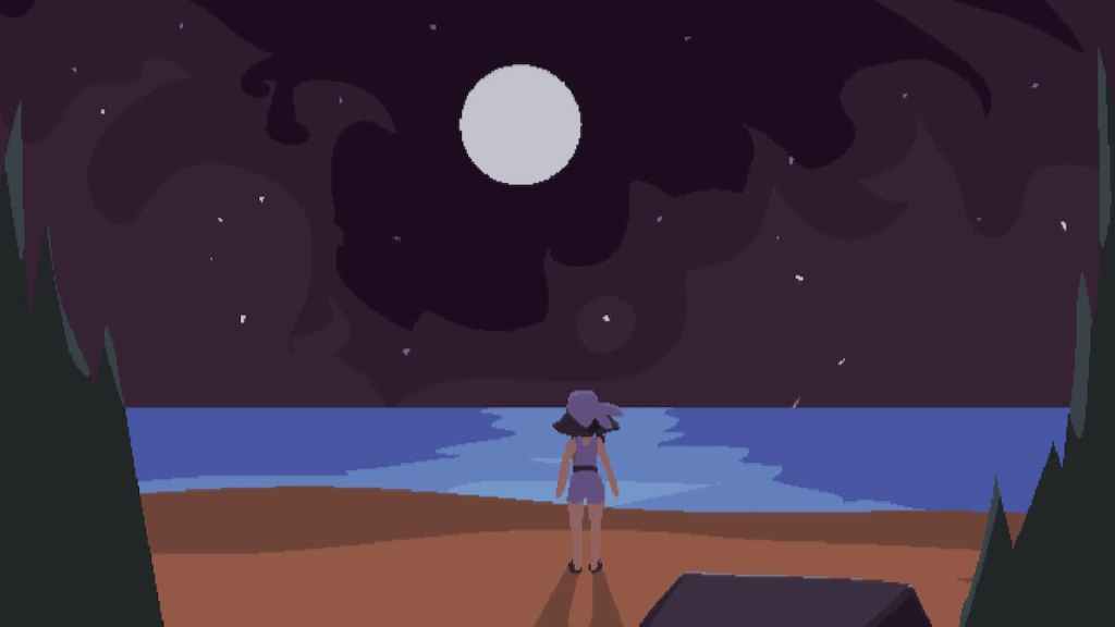 Fortuna mirando a la luna en The Cosmic Wheel Sisterhood