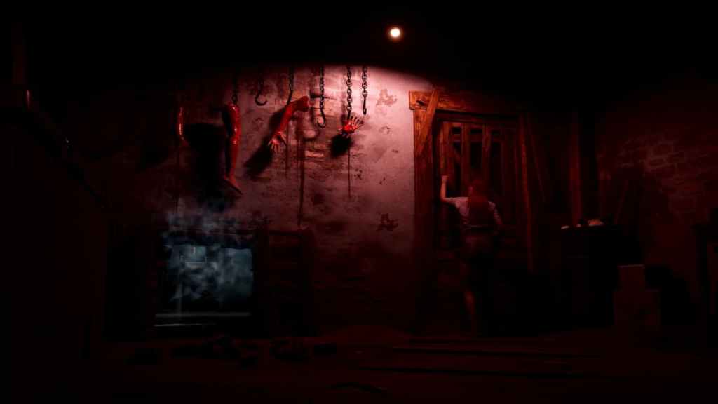 Víctima que cierra la puerta en la masacre de Texas Chainsaw
