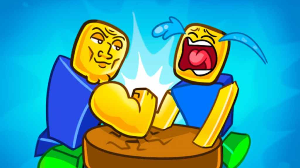 Imagen de portada del simulador de lucha de brazos de Roblox