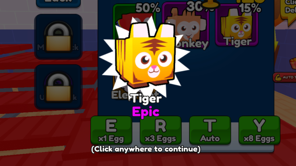 Mascota tigre en Roblox Arm Wrestle Simulator
