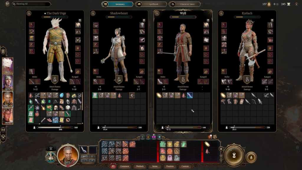 Los mejores accesorios en el inventario de Baldur's Gate 3 (BG3)