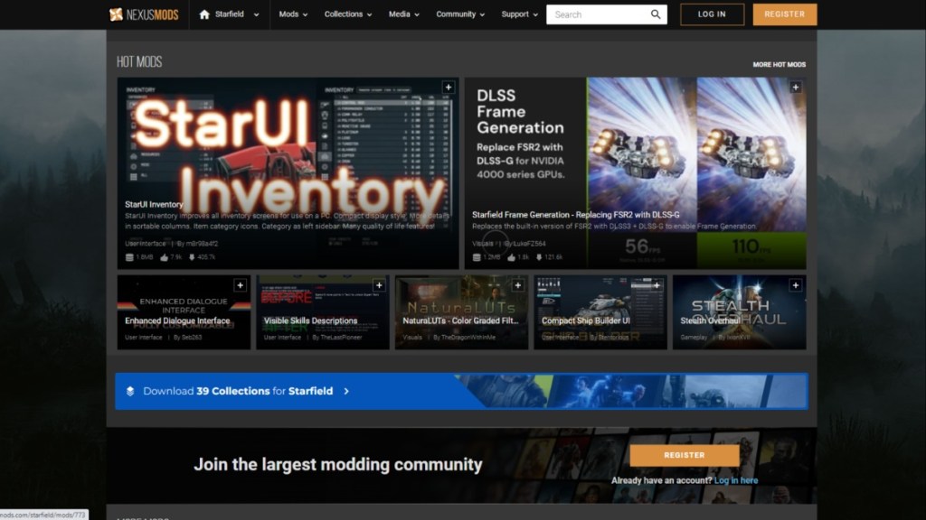 Modificaciones de Starfield Nexus