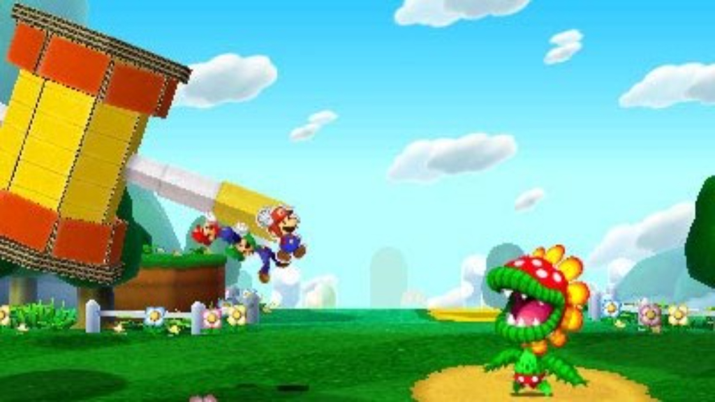 Captura de pantalla de Mario y Luigi Paper Jam