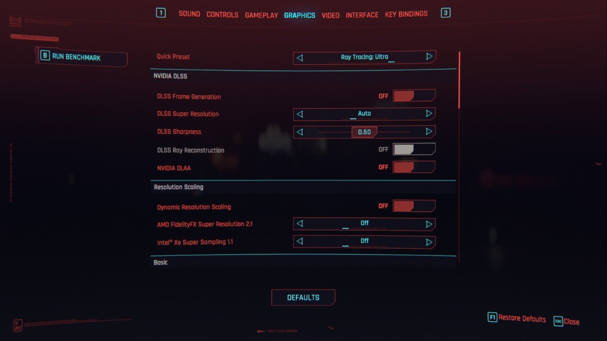 Configuración de Cyberpunk 2077 para PC