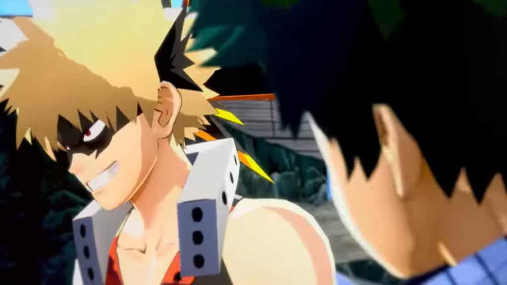 Katsuki e Izuku en My Hero Ultra Rumble