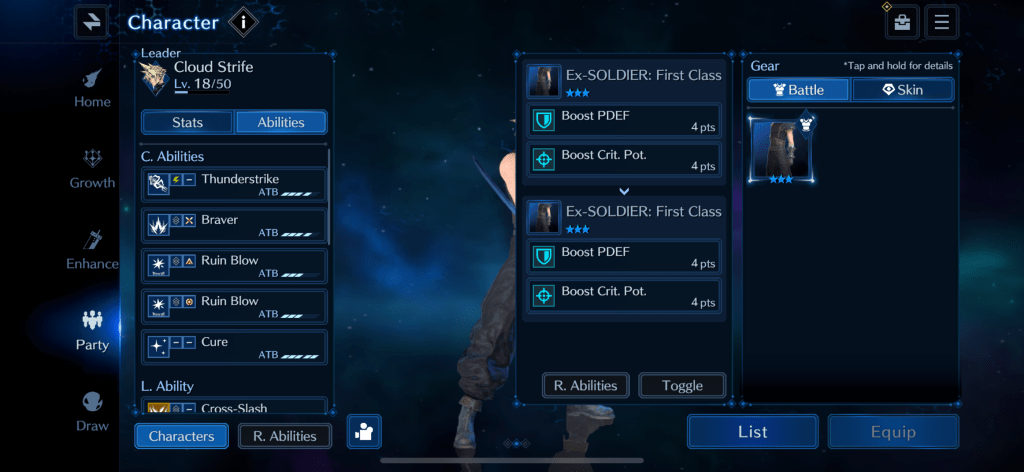 Cómo obtener nuevos disfraces en FF7: disfraz de equipamiento EC