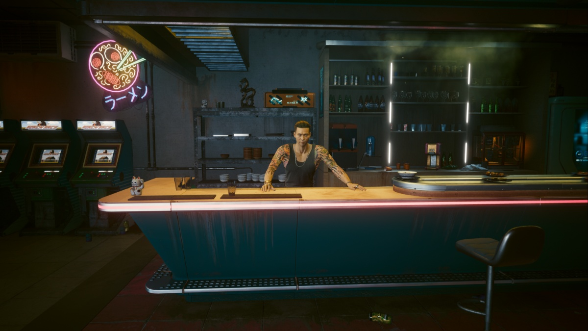 Tienda de comida Cyberpunk 2077