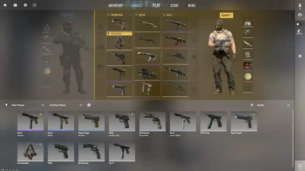 Imagen destacada clasificada de las mejores pistolas en Counter Strike 2
