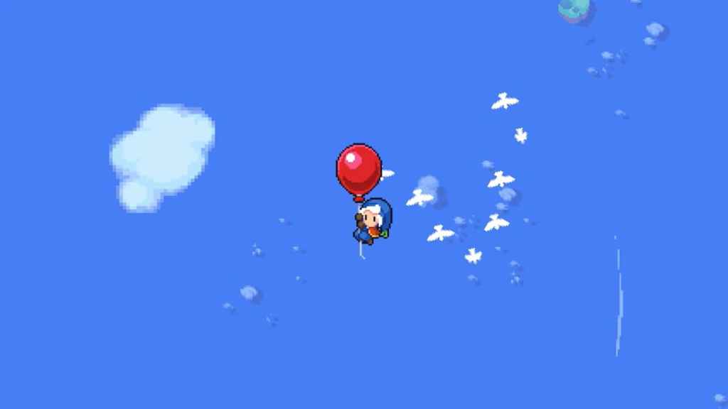Flotando en globo en la isla Moonstone