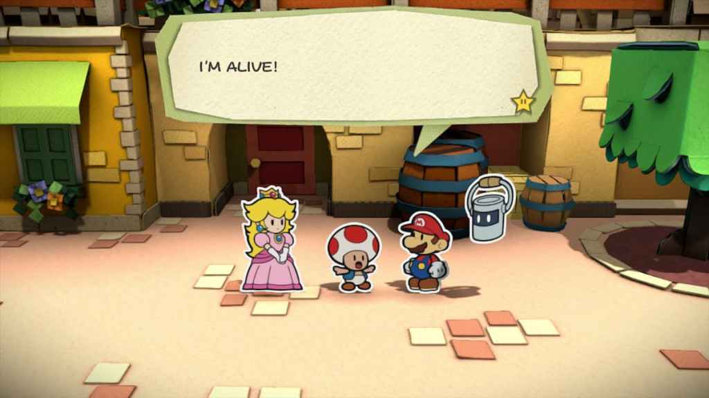 Captura de pantalla de Paper Mario Color Splash
