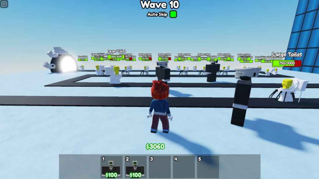Ola 10 en Roblox Bathtub Tower Defense