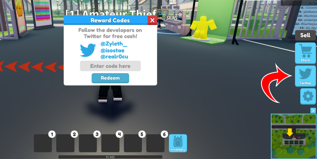 Códigos de canje de Thief Simulator