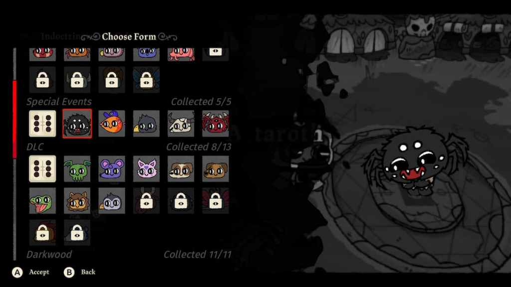 Forma de seguidor de Webber en Cult of the Lamb