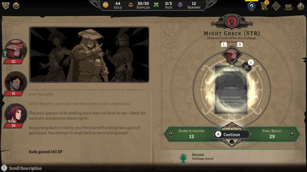 Podría comprobar el evento en Gordian Quest
