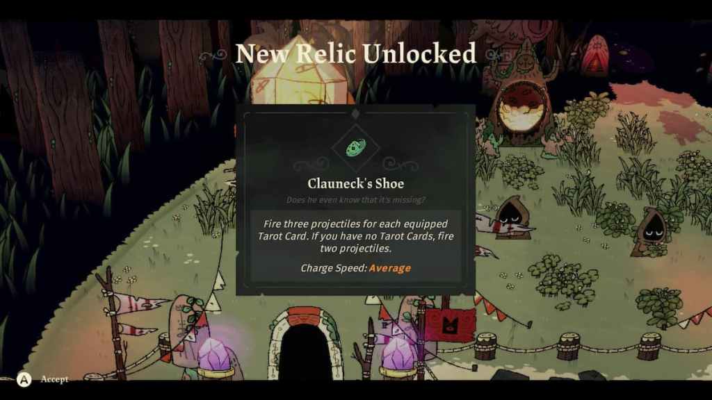 Reliquias del zapato de Clauneck en Cult of the Lamb