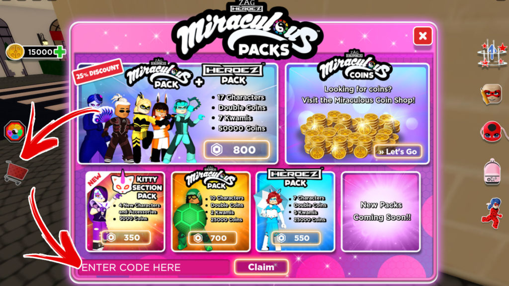 Cómo canjear códigos para Miraculous RP