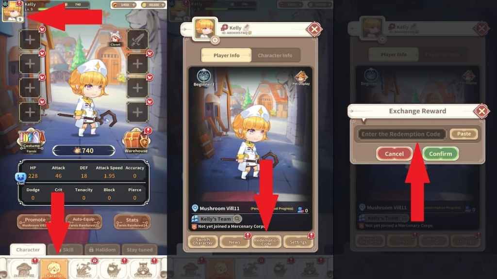 Cómo canjear códigos en MapleHeroes