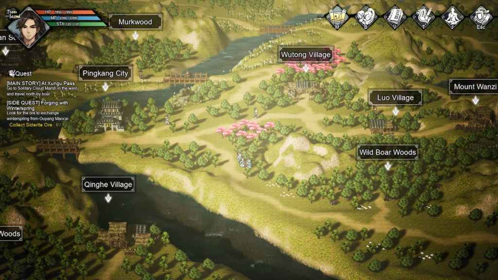 Mapa en Espada Errante
