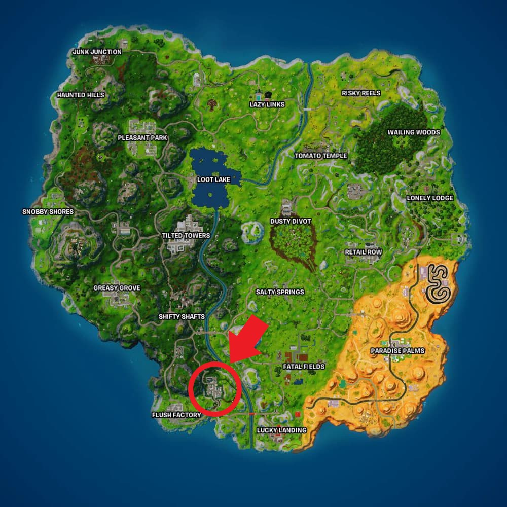 Los mejores lugares de aterrizaje en el almacén de descarga de Fortnite OG