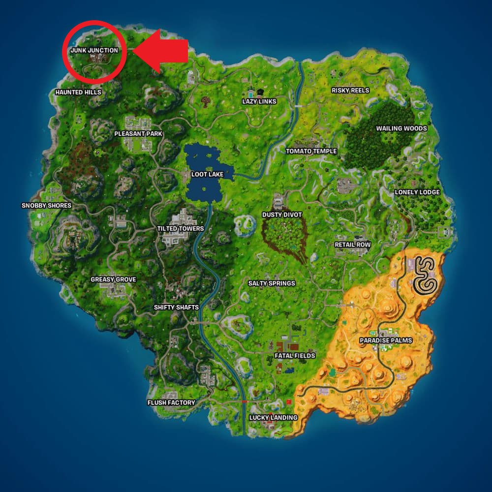 Los mejores lugares de aterrizaje en Fortnite OG Junk Junction