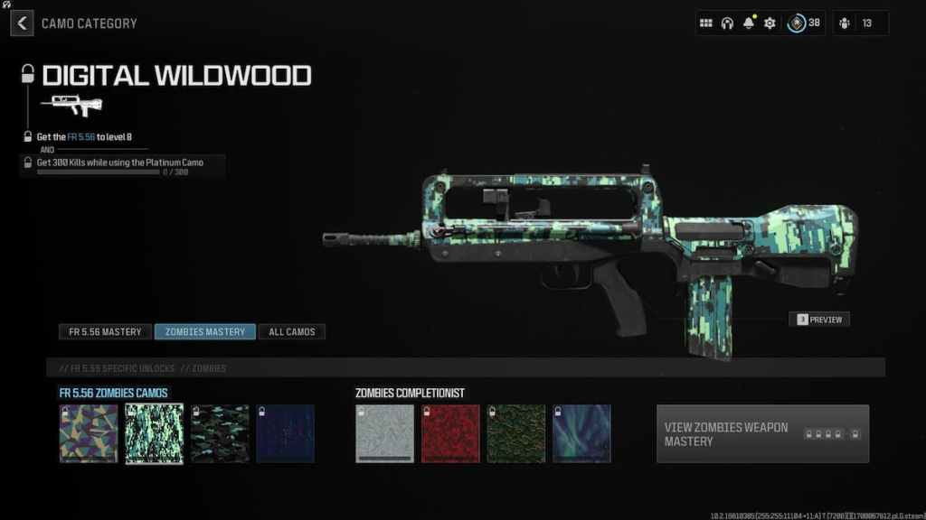 Cómo obtener camuflaje digital Wildwood para FR 5.56 en el desafío MW3