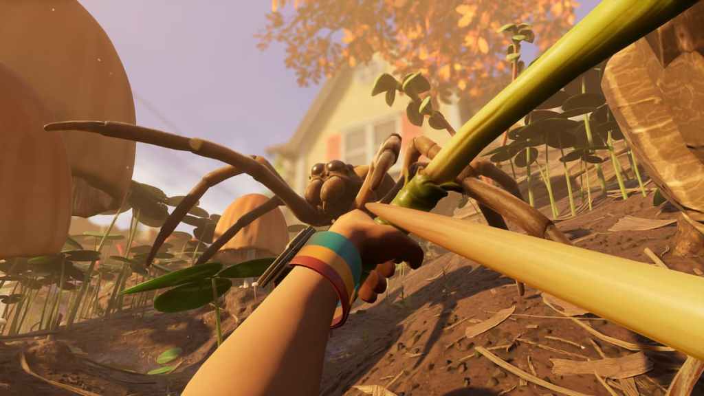 Dispararle a una araña en Grounded
