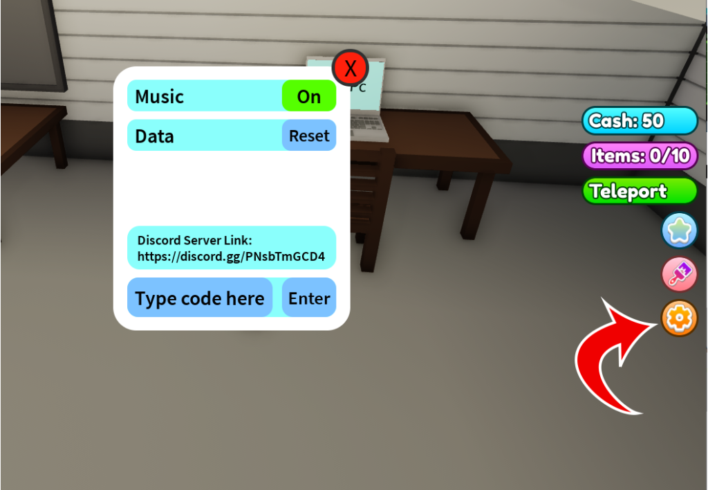 Canjear códigos personalizados de PC Tycoon
