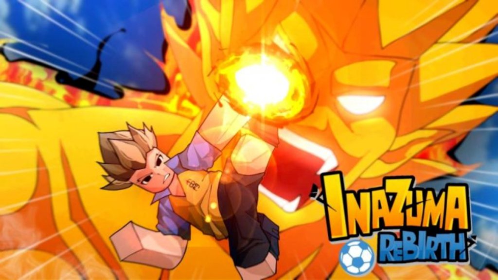 Inazuma Rebirth Art con un personaje pateando una bola de fuego